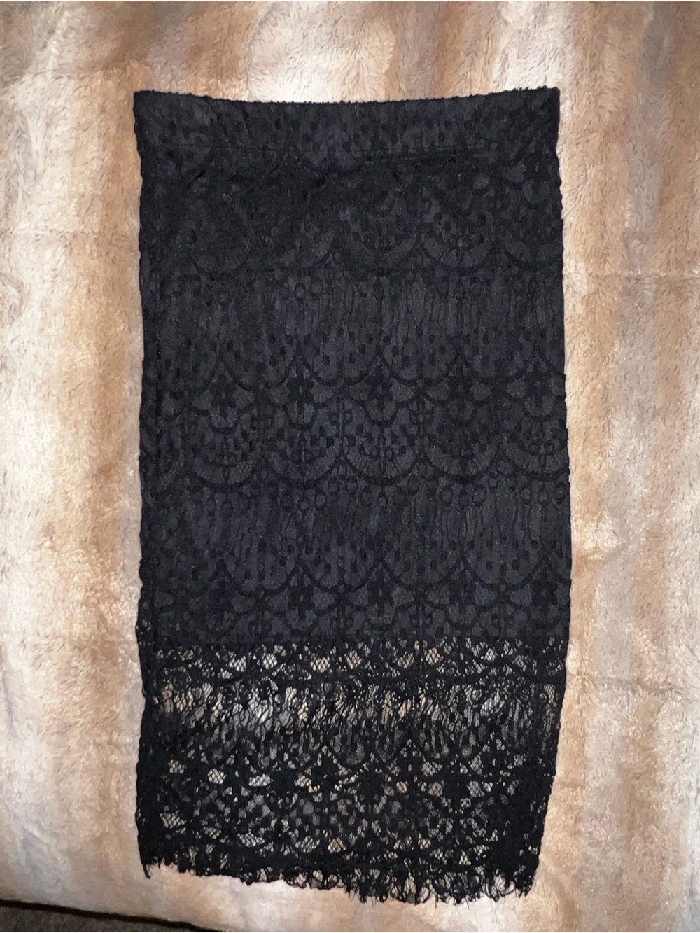 Justify Black Lace Pencil Skirt